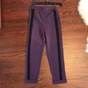 BCBG purple and black trousers XS
